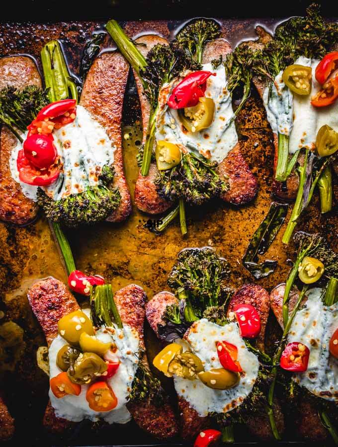 Roasted Broccolini Sheet Pan Dinner featured image.
