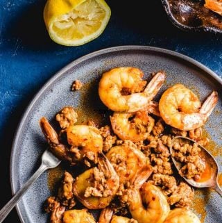 Shrimp Tapas With Chorizo And Lemon featured image.
