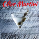 Blue cheese olive martini Pinterest image.