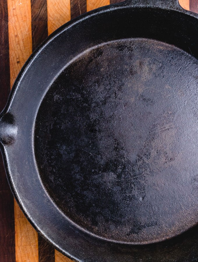 A 12" cast iron pan