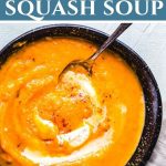 Butternut squash soup Pinterest image.