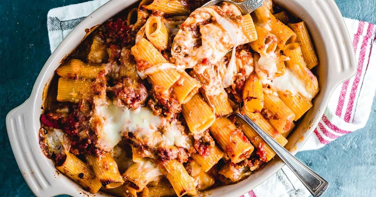 Pasta Al Forno Baked Pasta Deliciousness Sip And Feast