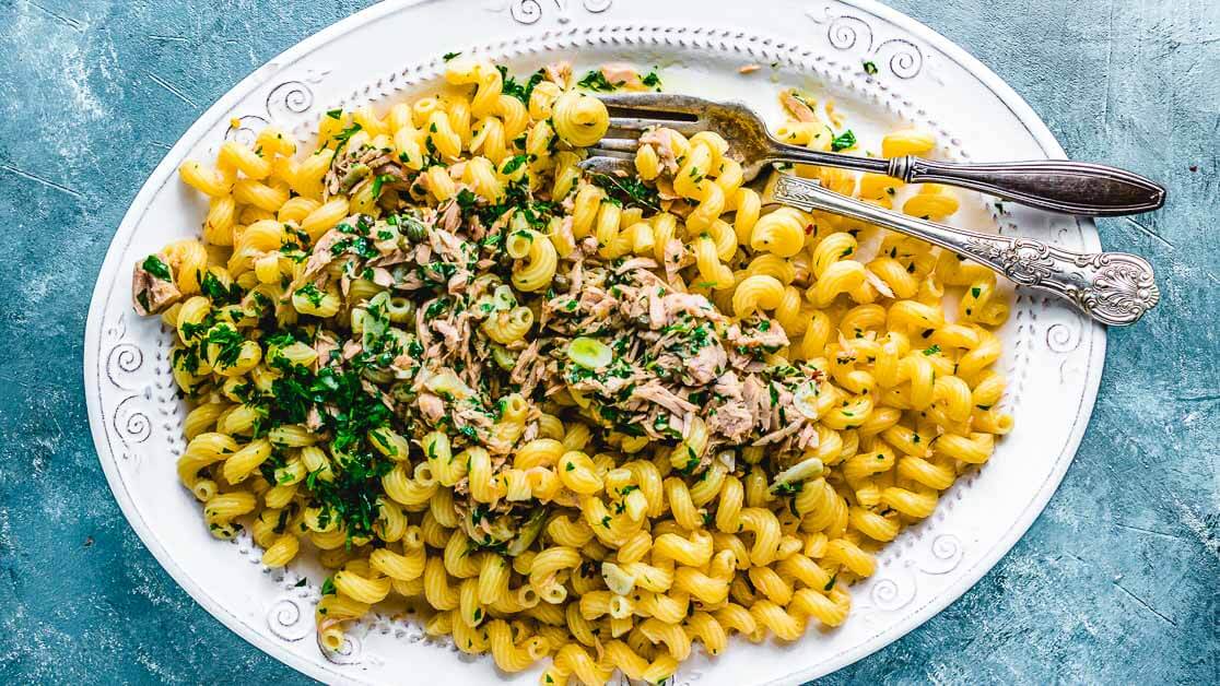 White Sauce Tuna Pasta Sip and Feast