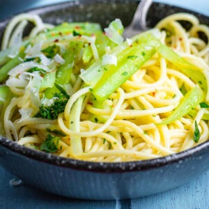 Pasta with celery featured image.