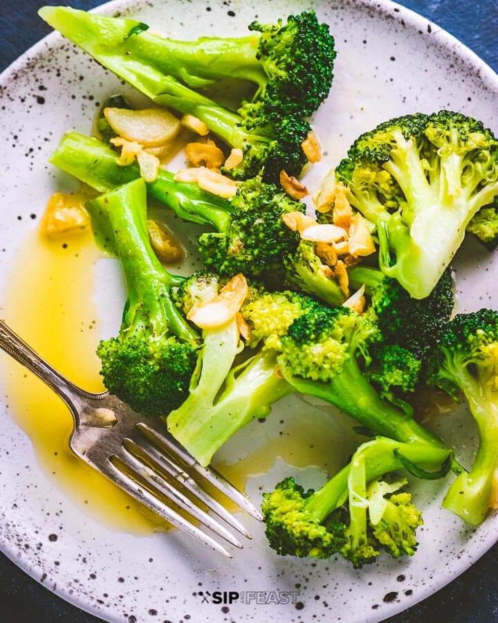 Italian Broccoli - Garlic Sauteed - Sip and Feast