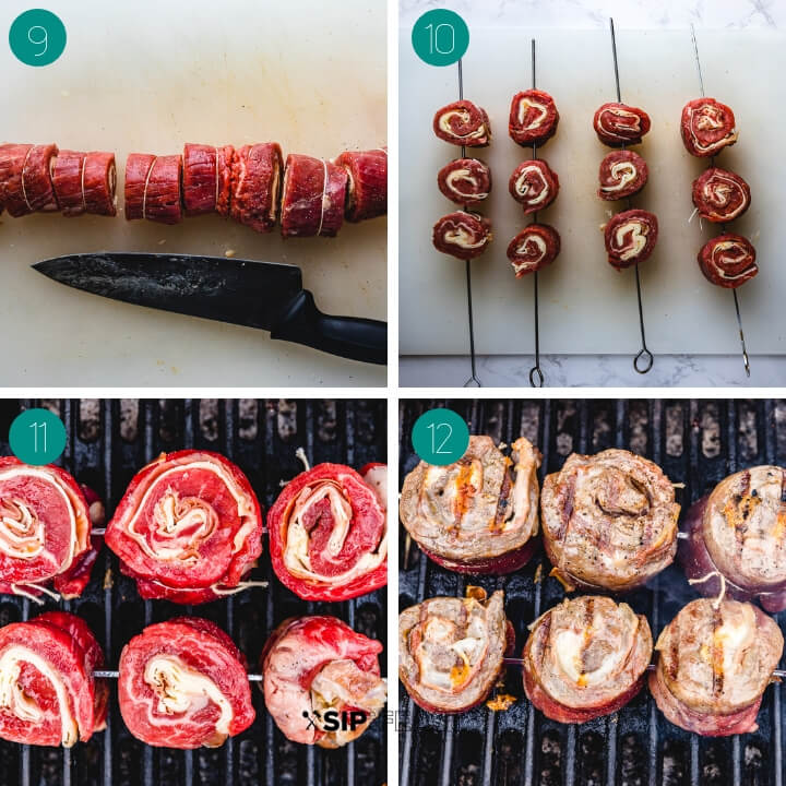Steak pinwheels or meat lollipops 🍭. These were delicious 🤤 Full rec, steak pinwheels