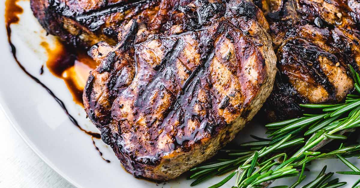 Rosemary Marinated Grilled Pork Chops Sip and Feast
