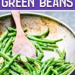 Italian green beans Pinterest image.