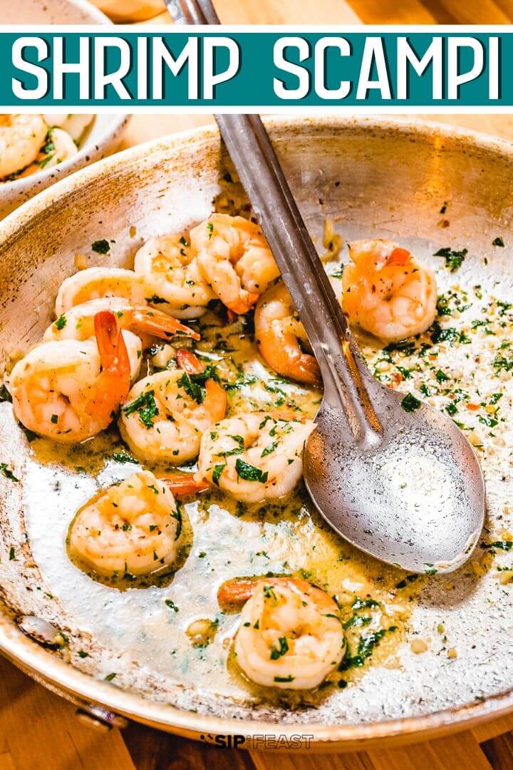 Shrimp scampi Pinterest image.