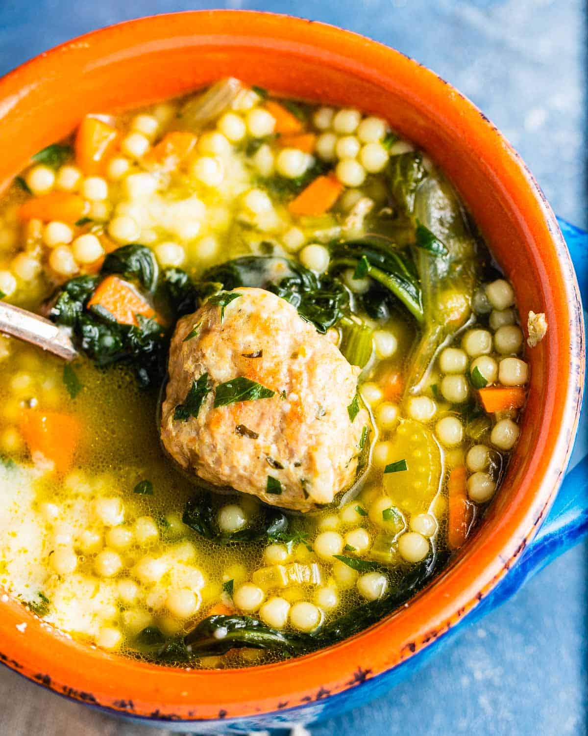 Turkey Meatball Italian Wedding Soup - SueBee Homemaker