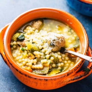 Italian wedding soup featured image.