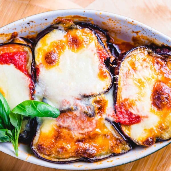 Eggplant parmigiana featured image.