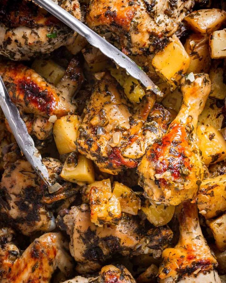 Italian Baked Chicken and Potatoes - Sip and Feast
