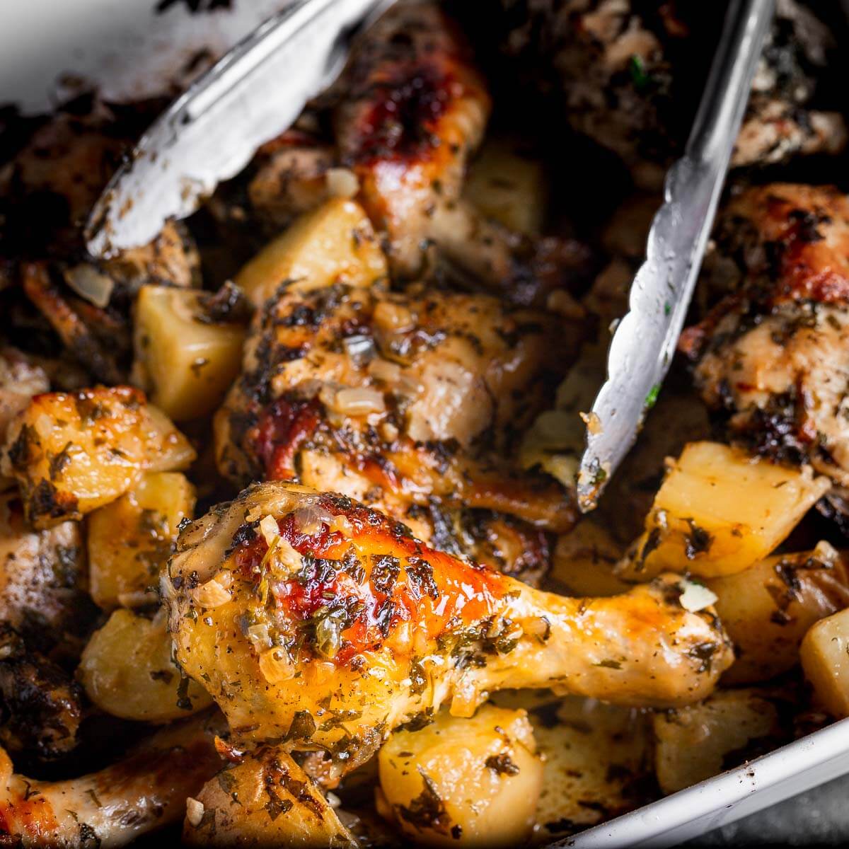 Italian Baked Chicken and Potatoes - Sip and Feast