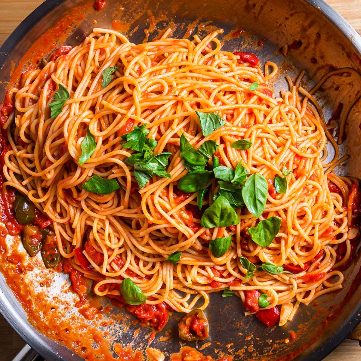 Spaghetti Arrabbiata - Quick and Spicy Weekday Pasta - Sip and Feast