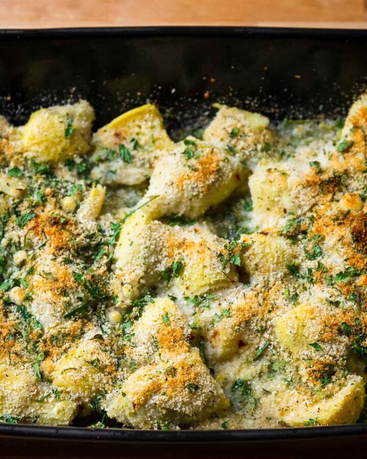 Baked Artichoke Hearts with Seasoned Breadcrumbs Sip and Feast