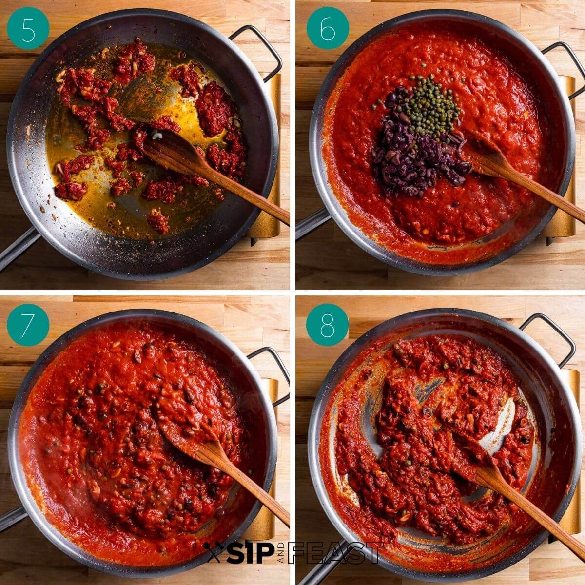 Recipe process shot collage group number two.