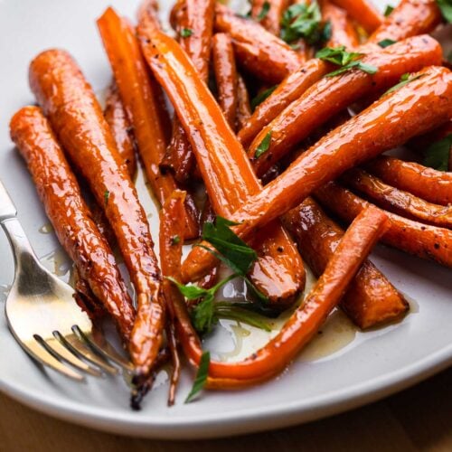 Maple Roasted Carrots Sweet and Sticky Easy Side Sip and Feast