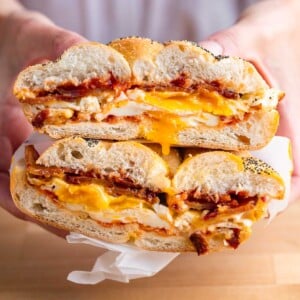 Bacon egg and cheese sandwich featured image.