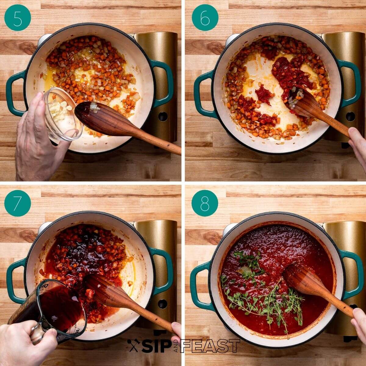 Recipe process shot collage group number two.