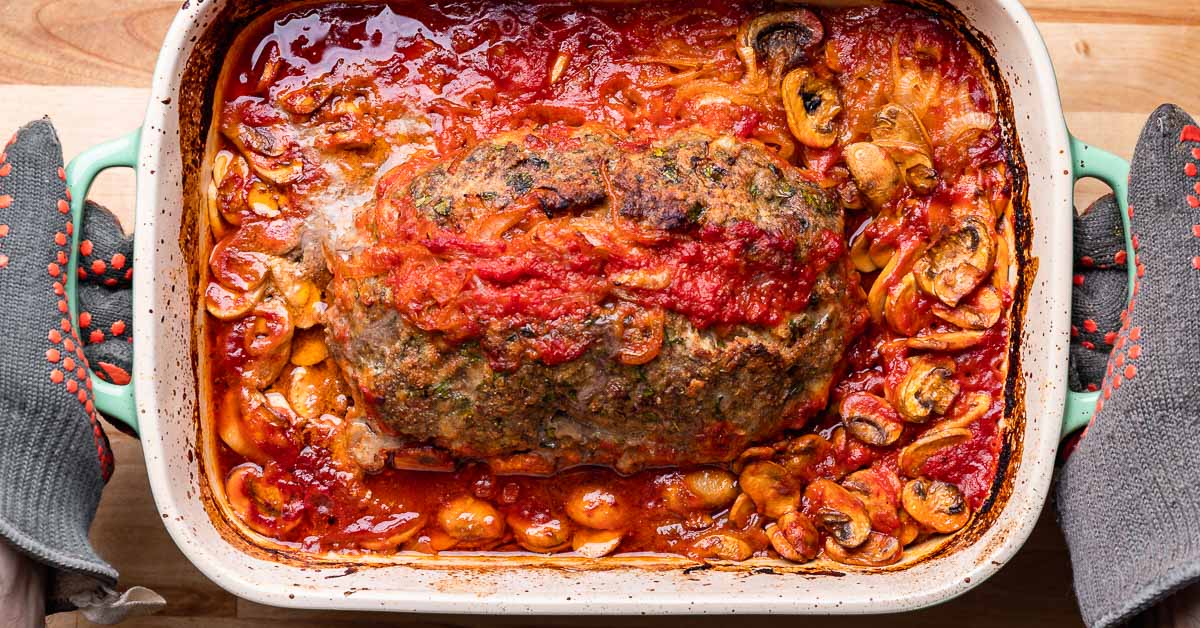 Italian Meatloaf with Mushrooms Sip and Feast
