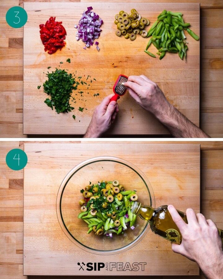 Italian Calamari Salad - Easiest Seven Fishes Appetizer - Sip and Feast