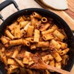 Lamb ragu recipe Pinterest image.