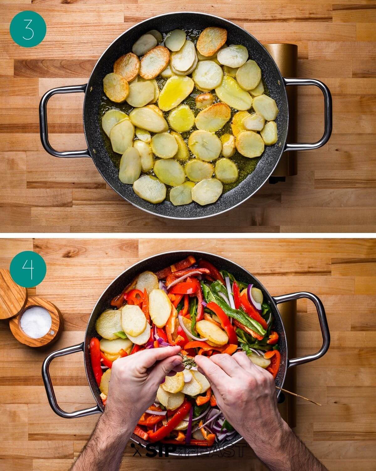 Recipe process shot collage group number two.