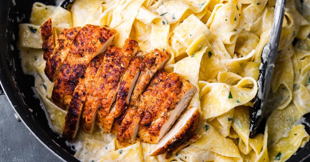 Creamy Chicken Alfredo Pasta - Sip and Feast