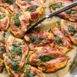 Chicken saltimbocca Pinterest image.