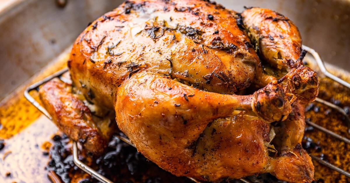 Garlic Butter Roast Chicken - Sip and Feast