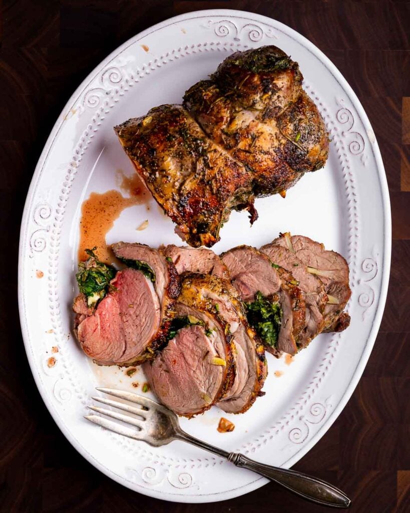 Roasted Boneless Leg of Lamb with Rosemary and Garlic - Sip and Feast