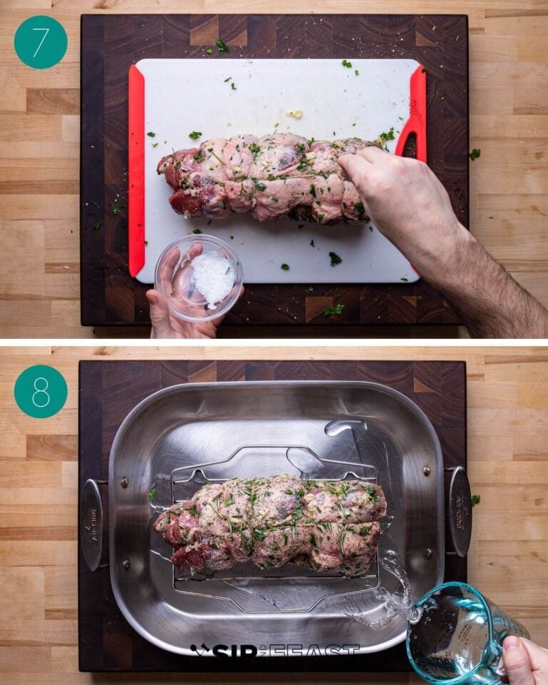 Roasted Boneless Leg of Lamb with Rosemary and Garlic Sip and Feast