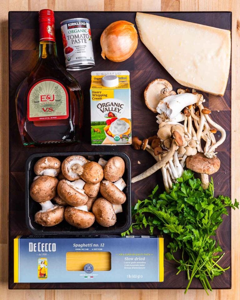 Mushroom Brandy Cream Sauce Spaghetti Sip and Feast