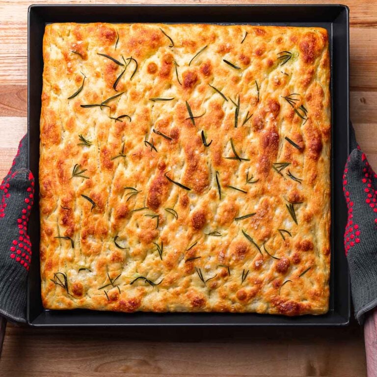 Easy no knead focaccia sip and feast