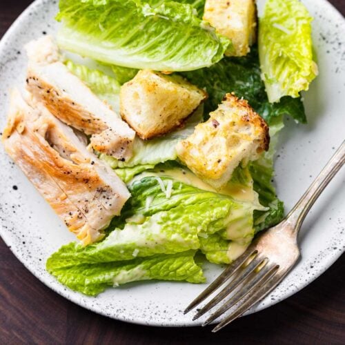 Chicken Caeser salad featured image.
