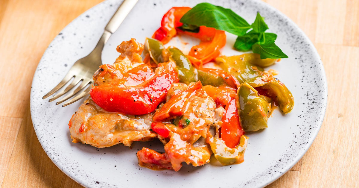 Chicken and Peppers - Sip and Feast