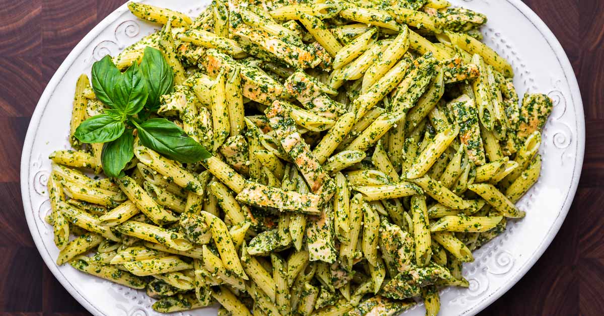 Chicken Pesto Pasta Salad Sip and Feast