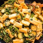Rigatoni primavera Pinterest image.