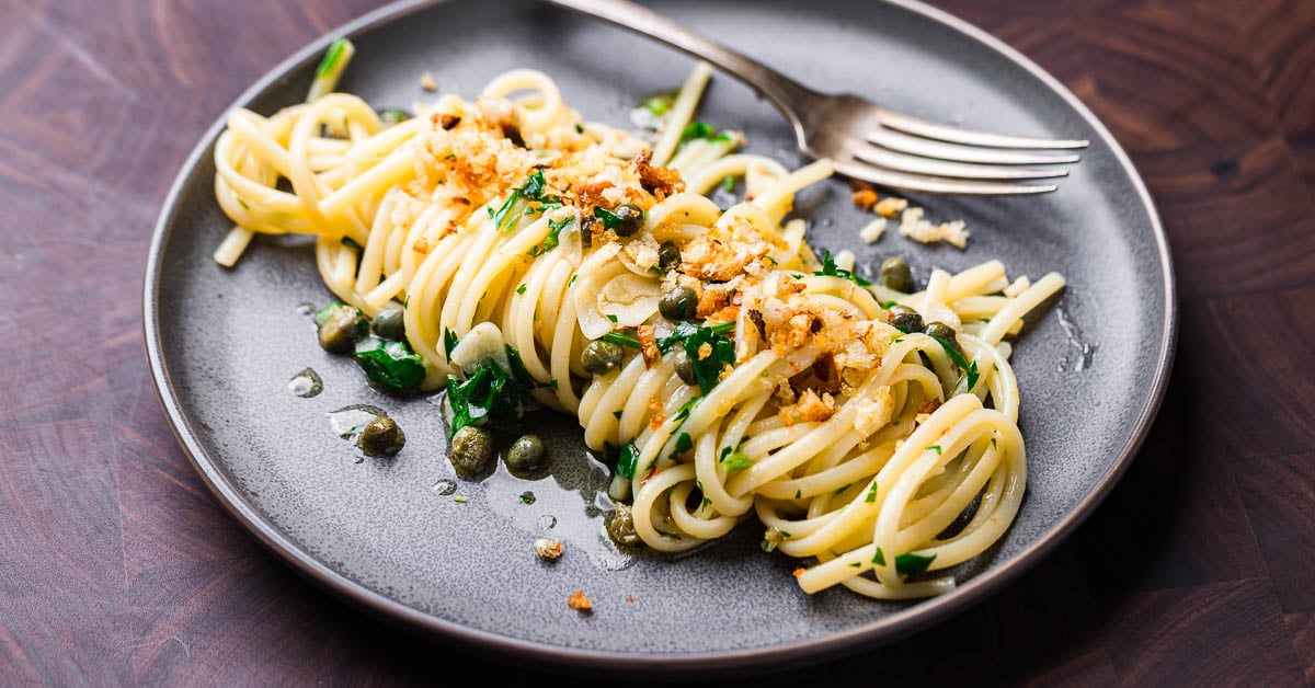 Lemon Caper Pasta - Sip and Feast
