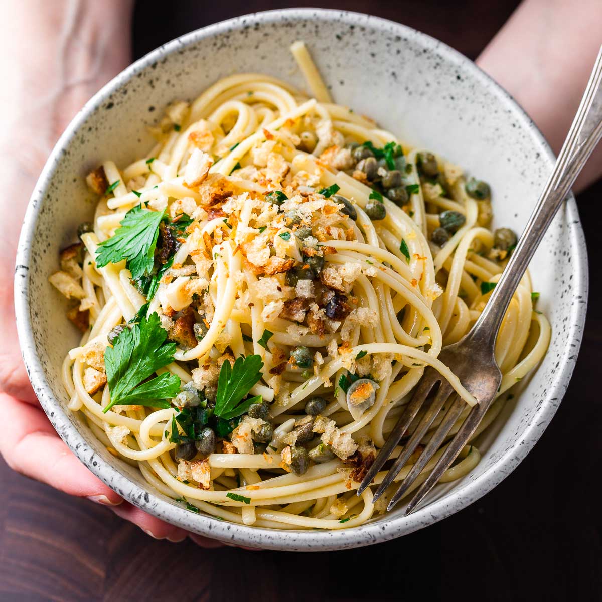 Lemon caper pasta featured image.