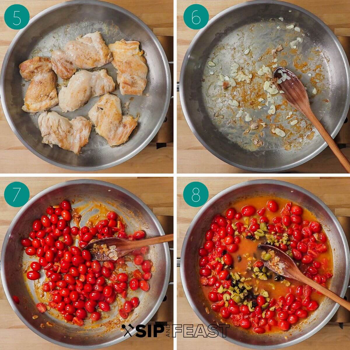 Recipe process shot collage group number two.