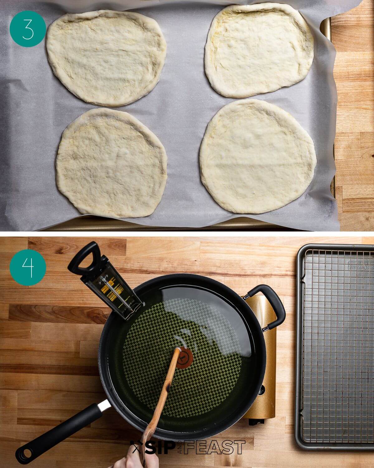 Recipe process shot collage group number two.