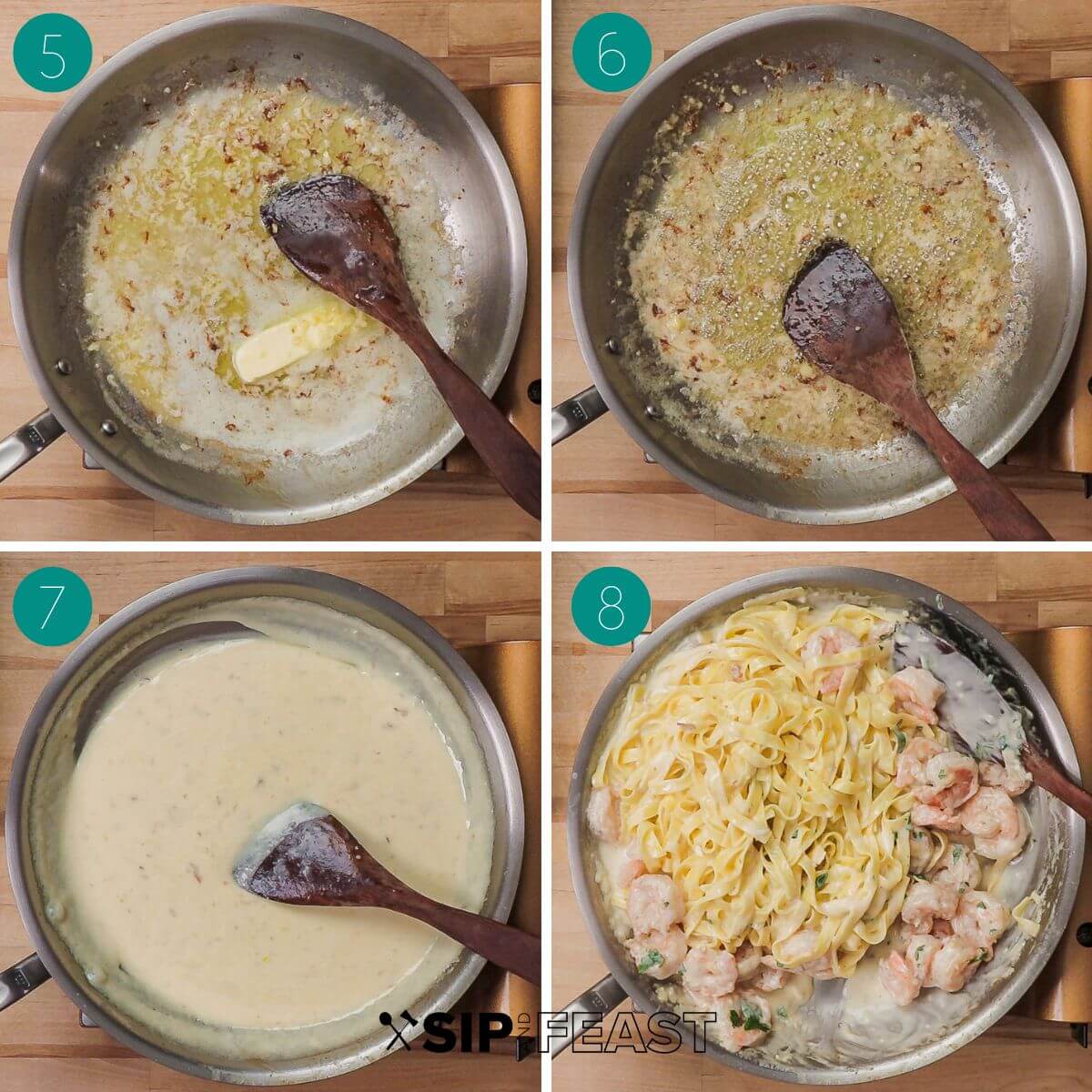 Recipe process shot collage group number two.