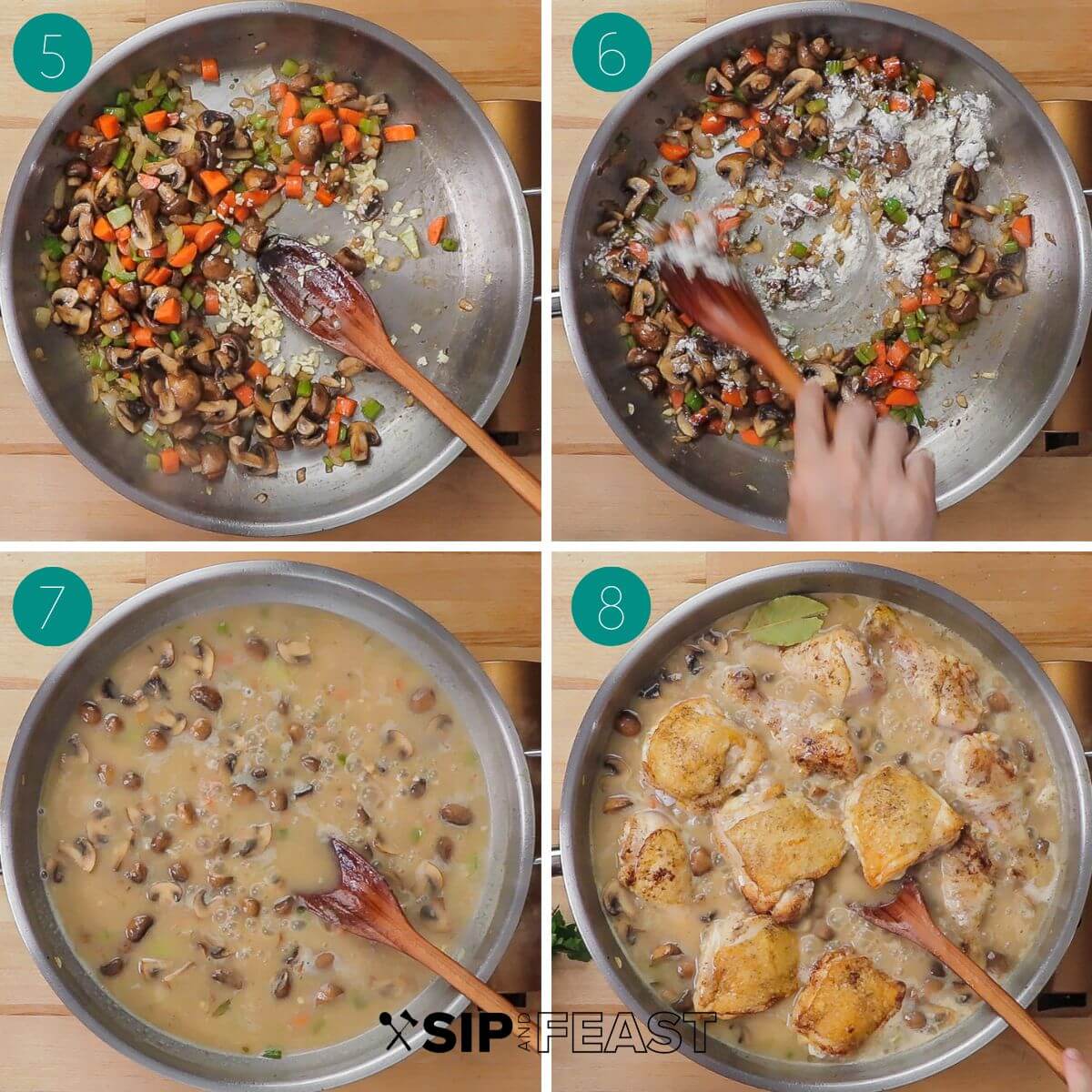 Recipe process shot collage group number two.