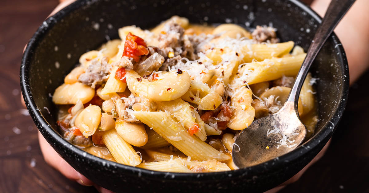 Sausage Pasta Fagioli Sip and Feast
