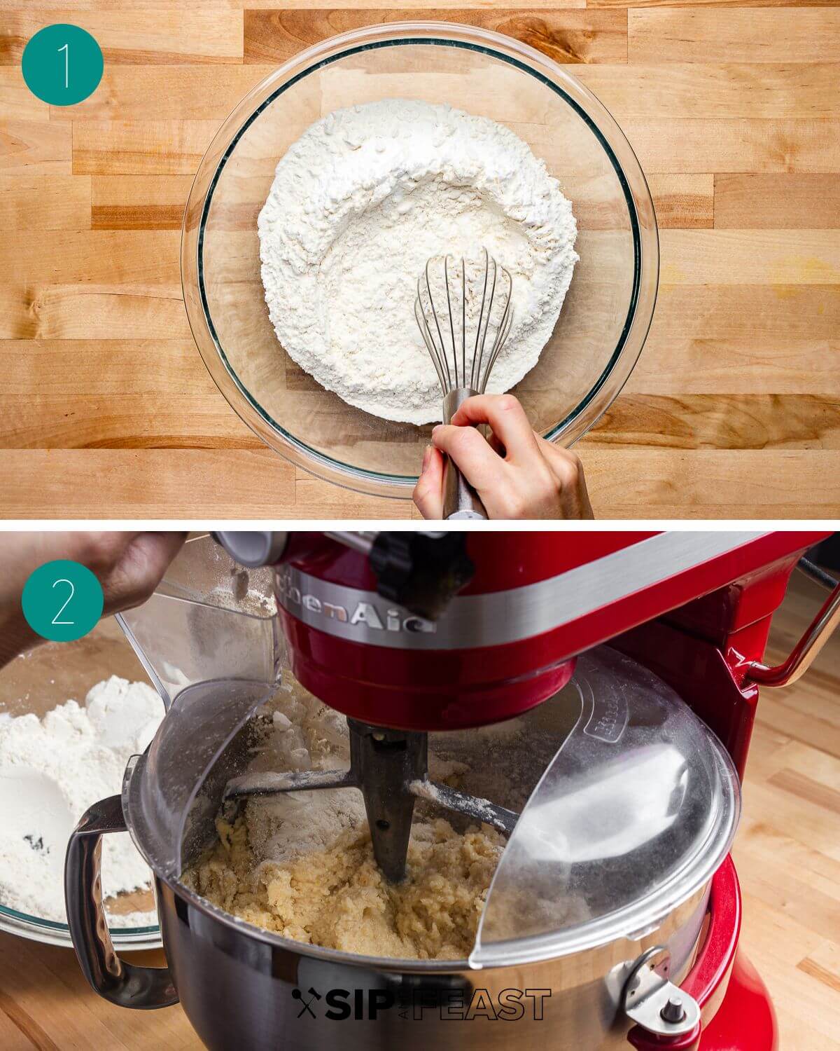 Lemon ricotta cookies recipe process shot collage group number one.