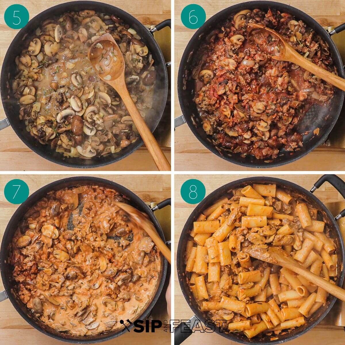 Recipe process shot collage group number two.