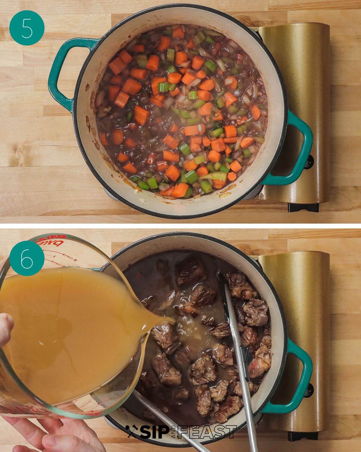 Beef Barley Soup - Sip and Feast