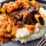 Braised short ribs recipe Pinterest image.